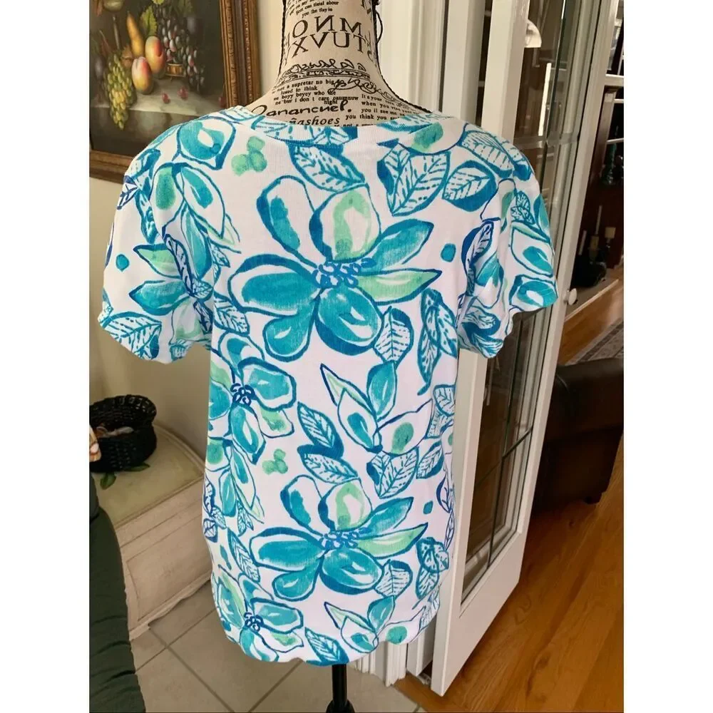 Fresh Produce Tahitian Flower Embrace Me Floral White Tee - Picture 5 of 9